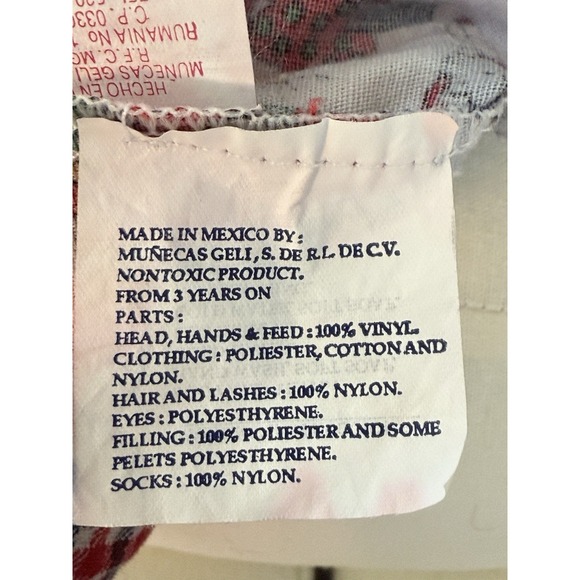 Rare Vintage Geli Doll with Original Outfit Brown Eyes and Hair 18" From Mexico - Picture 6 of 16